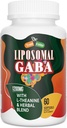 Liposomal GABA z L-teanine dodatki 1200mg - Visoka absorpcija GABA kompleks z Ashwagandha, Kamilica, Tart Cherry Zeliščni dodatki za moške in ženske, 60 Softgels
