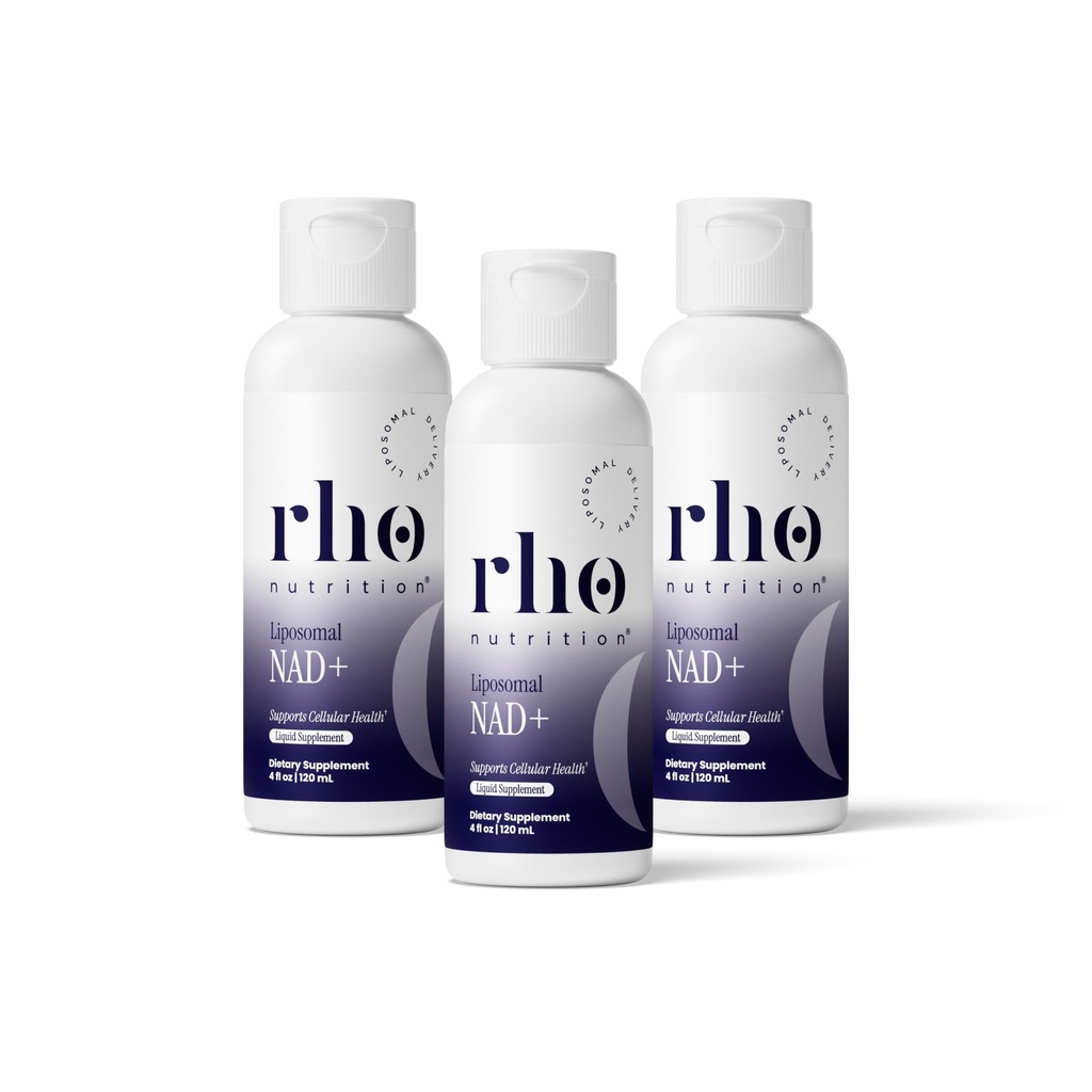 Rho Nutrition Liposomal NAD+ – Tekoči dodatek zasnovan za podporo absorpciji – Aktivna oblika NAD+ Pomaga podpirati normalno celično zdravje, zdravo staranje, energetsko presnovo in vitalnost – 3 paket