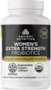 Ancient Nutrition Regenerative Organic Certified Probiotics for Women, Probiotics Women's Extra Power, Healthy Digestion and Immune System Function Support, 25 milijard CFUs* Per Serving, 60 Count
