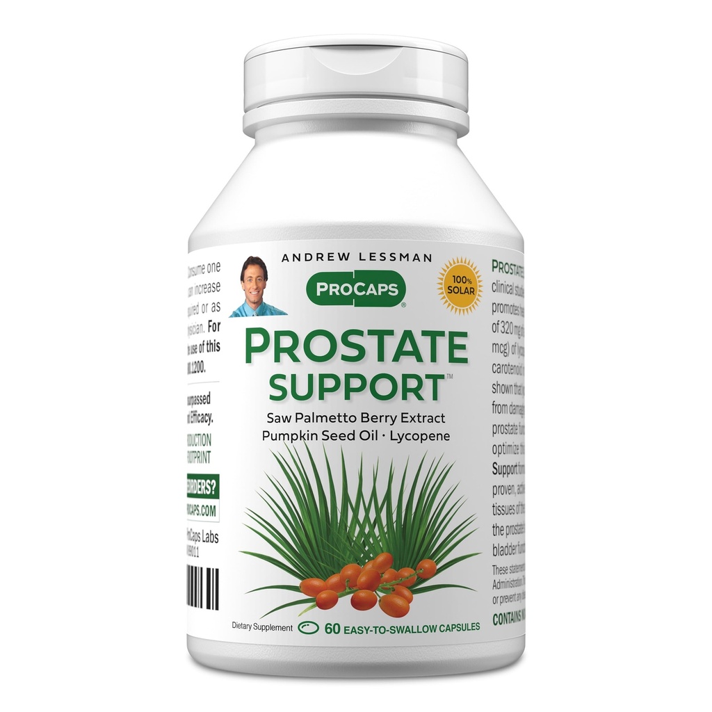 ANDREW LESSMAN Podpora prostate dodatek za zdravje moških, 60 Softgels, brez dodatkov - žaga Palmetto za moške, Bučno seme olje, likopen, Omega-3 za zdravje prostate, urin, Bladder funkcijo