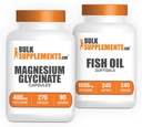 Magnezij Glicinat Kapsule 240ct + Ribje olje Mehkužci 240ct