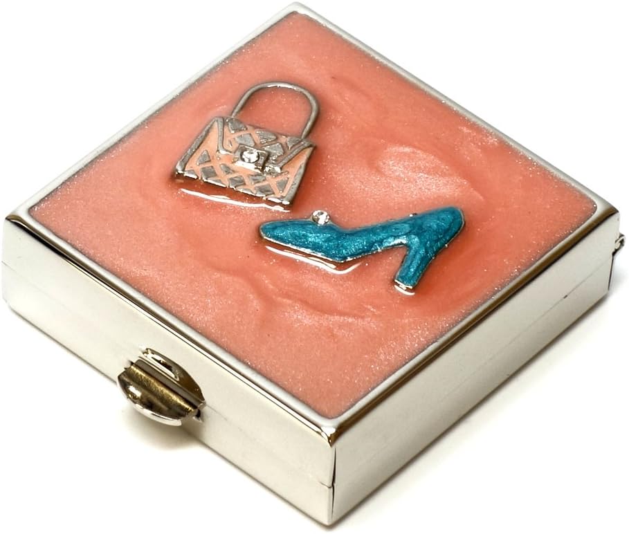 9311 Square majhne tablete Box Organizator Pink Blue Gold Ženske potovalne tablete Primer Purse Pocket Container Daily Portable Medicine Vitamin Box Medicina Dodatek Mini shranjevanje