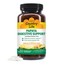 Country Life Žvečljivi Papaya Enzymes za podporo prebavljivosti - Naravni Pineapple & Papaya Flavor, Assists with Nutrient Absorption, Vsebuje Papain & Protease - 200 in 500 Wafers Na voljo