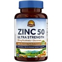 Vitalitown kelirani cink 50 mg, cinkov pikolinat in glukonat, 60 Veggie kapsule, dobro absorbirani, imunski sistem, zdrava koža in razvoj, Vegan, NO Gluten, Non-GMO