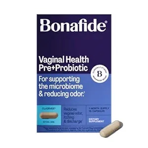 Bonafide Clairvee Vaginalni probiotik za lajšanje odorje, srbenje in razrešnica, 1-mesečna dobava (15 kapsul)