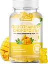 Sladkor brez glukozamina Chondroitin Gumies, Dodatna moč 1500mg glukozamin s Chondroitin MSM & Bezgove jagode in kurkuma, Skupna podpora dodatek za moške in ženske Move Free Skupno zdravje
