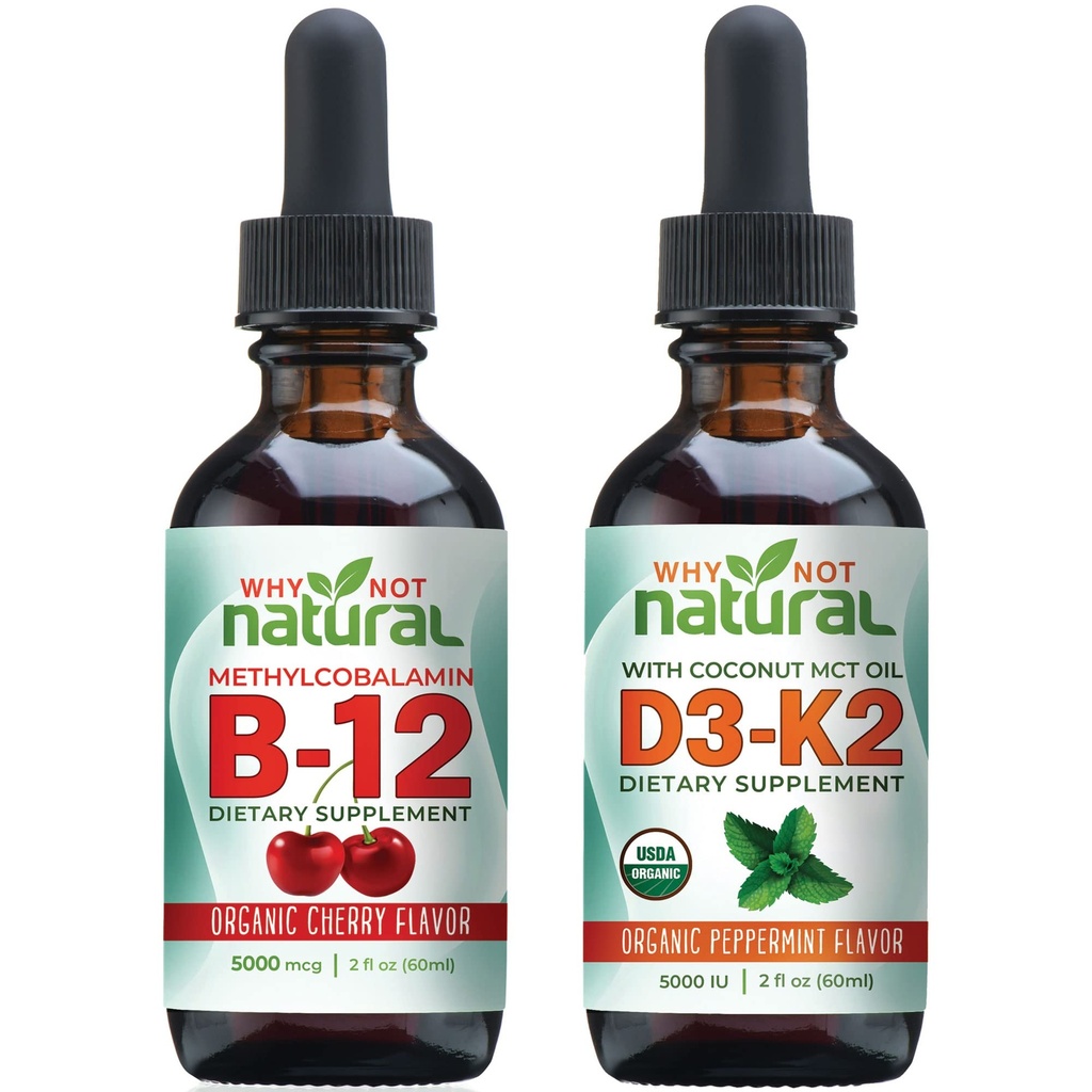 Zakaj ne naravni organski vitamin B12 in vitamin D3 K2 tekoče kapljice