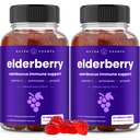 NutraChamps Elderberry Gummies, Sambucus Elderberry Gummies za odrasle in otroke, Vitamin C, Propolis & Echinacea, Max Jakost imunske podpore Gummies, Natural Berry Flavor, 120 Gummies (Pack z 2)