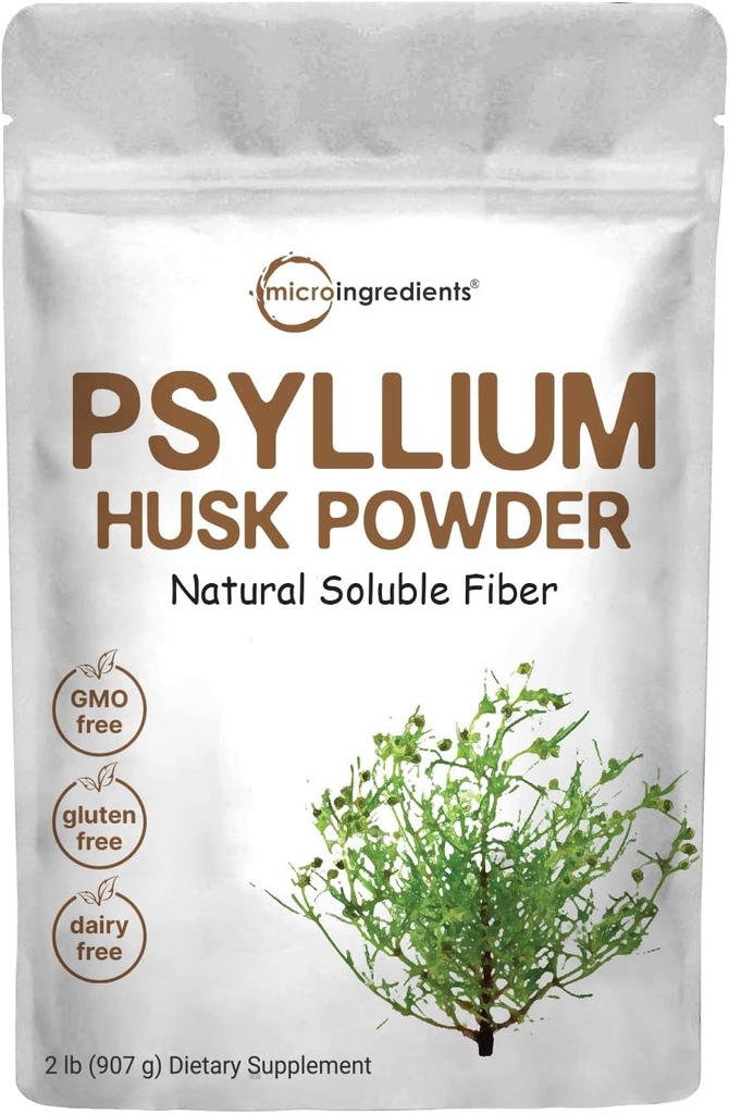 Mikro sestavine Psyllium Husk Prašek, 2lbs (32oz) 