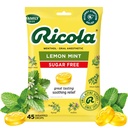 Ricola Sladkor brez limone Mint Throat kapljice, 45 Štetje, osvežitev olajšave od manjših razdražljivost grla, oralna anestetika