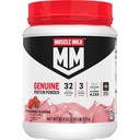 Mišično mleko Pristni proteini v prahu, Jagode „N Crème, 1,93 funti, 13 servingi, 32g beljakovine, 3g sladkor, kalcij, vitamini A, C & D, NSF Certified for Sport, Energiring Prigrizek, pakiranje maj Vary