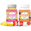 Lunakai Colagen in vitamin E Gummies Bundle - Ne-GMO Anti Staranje dopolnila za moške in ženske - Naravni Gummy z vitaminom C & 250 mg Naravni VIT E