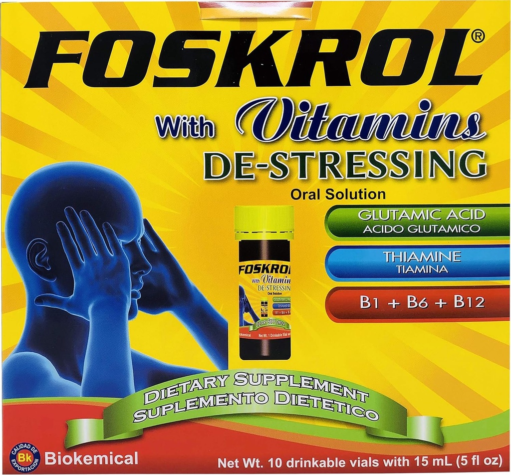 z vitamini Destressing - 10 Count Vials - B Vitamini in glutaminska kislina - Biokemična (10 Viale - Destressing)