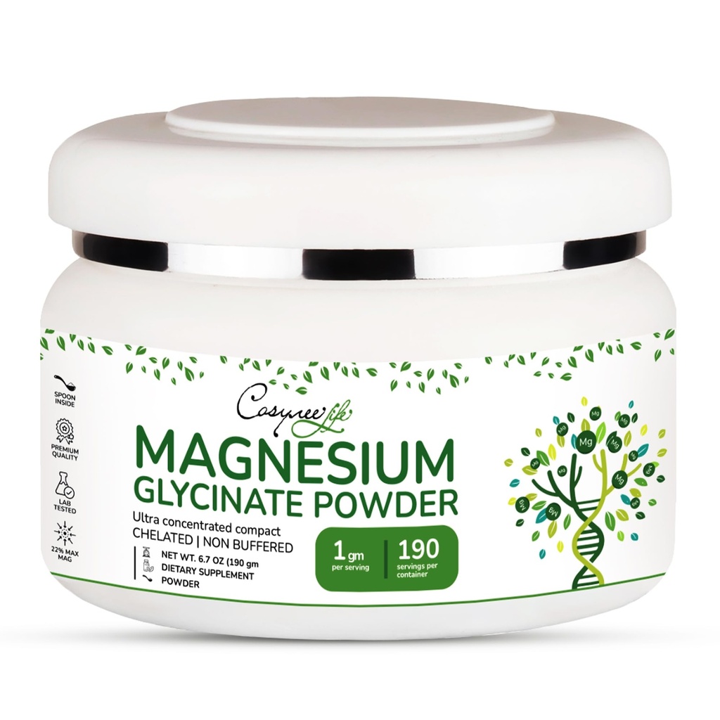 Magnezij Glicinat 220 mg Visoka absorpcija Magnezij Prašek za spanje, miren, v prahu kelirani magneisum bisglicinat Glicinato de Magnesio 190 Serviranje