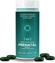 Iwi Life Prenatal Multivitamin, 60 Softgels (30 Servings), Vegan, rastlinsko-bazen Algae Omega 3 z EPA + DHA, Folat, železo, vitamin A, B12, C, D3, Kalcij, Nosečnost Dietni dodatek za mamo & otroka