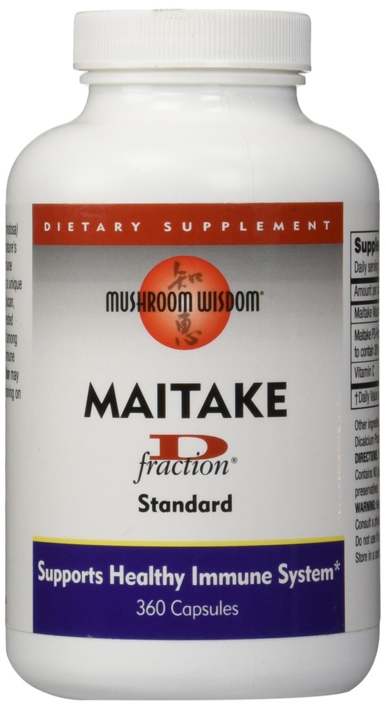 MUSHROOM WISDOM Izvleček gob iz maitake D-Fraction 360 kapsul
