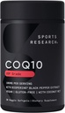Športne raziskave CoQ10 (100mg) Izboljšano w/kokosovo olje in bioperin (črna paprika) za boljšo absorpcijo 