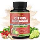 Cadane Citrus Bergamot Dodatne kapsule z Berberine, Olive, Guggul, Česen, Pine Bark, Črna paprika - 150 Caps za 5 mesecev dobave