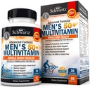 Enkrat dnevno multivitamin za moške 50 in več - dodatek za zdravje srca podpora - z cinkom, A, B, C, D3, E vitamini - za spomin in zdravje možganov - zasnovan za zdravje celega telesa - 60 Count