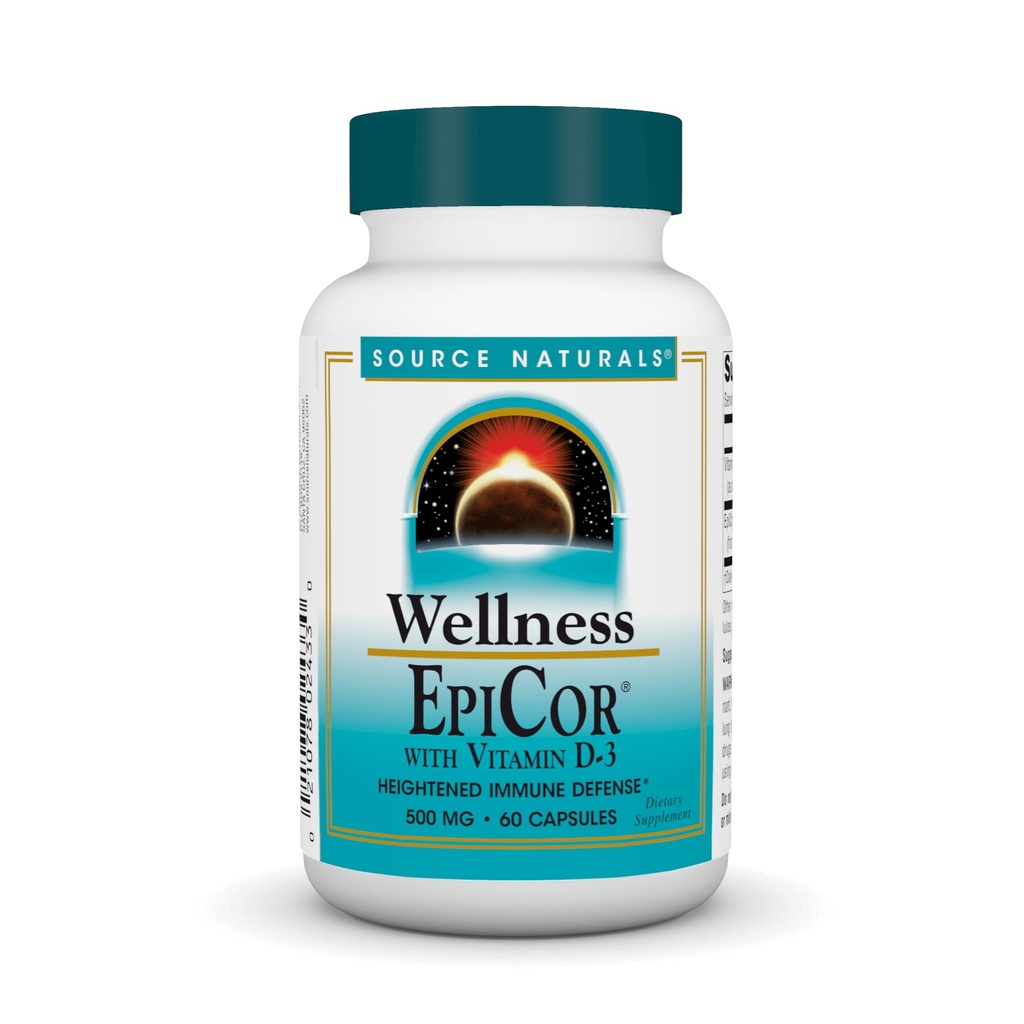 Vir Naravne Wellness EpiCor z vitaminom D-3 za večjo zaščito imunskega sistema* - 60 kapsul