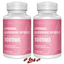 Liposomski glutation Softgels 1500MG, Zmanjšani glutation dodatek z vitaminom C, boljša absorpcija, Ne-GMO močan antioksidant za zdravo staranje, Detox, Imunsko zdravje,120 Mehkužci
