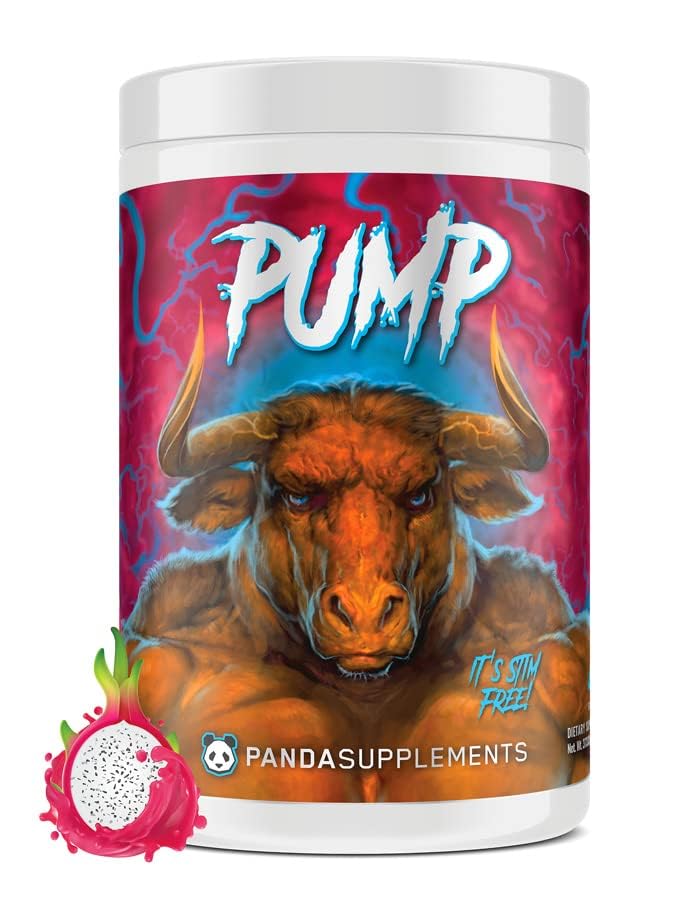 Podzemna Bio Labs Panda Supps Pump, Pre-Workout, No-Clump Formula w/10G L-Citrulline Malate, Alpha GPC, Lions Mane,CognatiQTM,VasoDrive-AP® 40 Scoops (Rainbow Dragonstan)