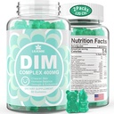 DIM dodatek ženske 400mg, Estrogen dodatek za ženske, sladkor brez DIM Gumies za moške in ženske + Biotin, Laneno olje, Burdock, Calendula, BioPerine za Hormonovo ravnovesje, Menopause & Prostata 120Cts