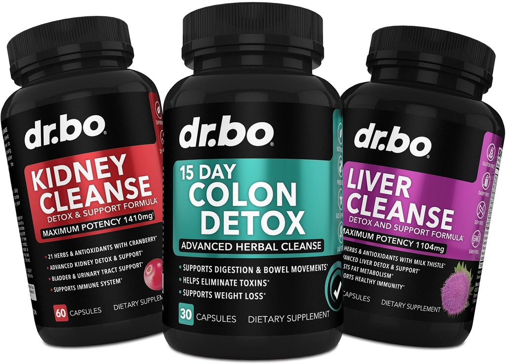 Colon, Ledvice in jetra čiščenje Detox podpora - 15 dan črevesna čistilne tablete & probiotik za napenjanje in dnevno zaprtje pomoč - pomoč Bladder nadzor, urinarni trakt in žolčnik zdravje