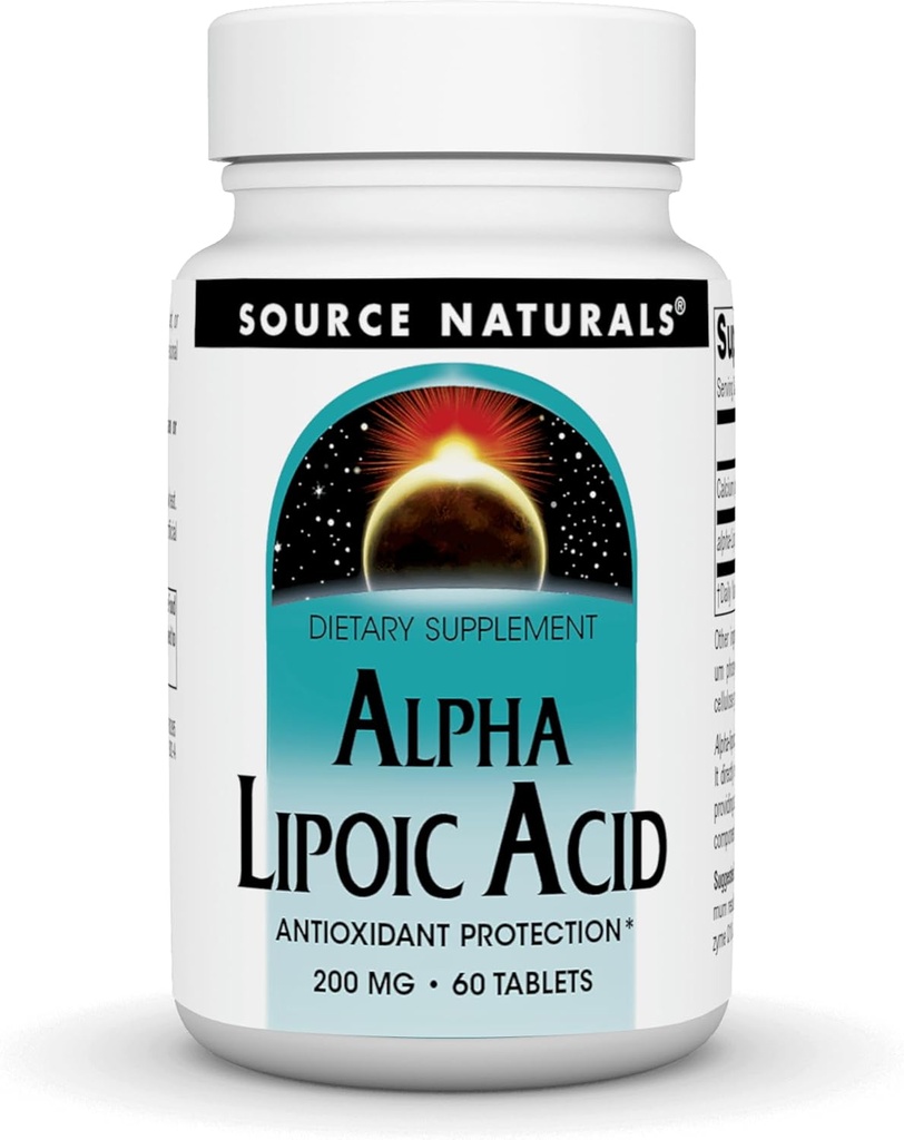 Vir Naturals Alpha Lipoic Acid 200 mg Podpira zdravo presnova sladkorja, delovanje jeter in pridobivanje energije - 60 tablet