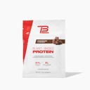 TB12 Rastlinski beljakovinski prašek Toma Bradyja, 24g veganskega pea proteina, nizkega sladkorja, nizkih ogljikovih hidratov, ne-GMO, nadomestek obroka, keto prijazno, paleo, brez sladkorja, čokoladni okus (1.12 Ounce / 12 Pack)