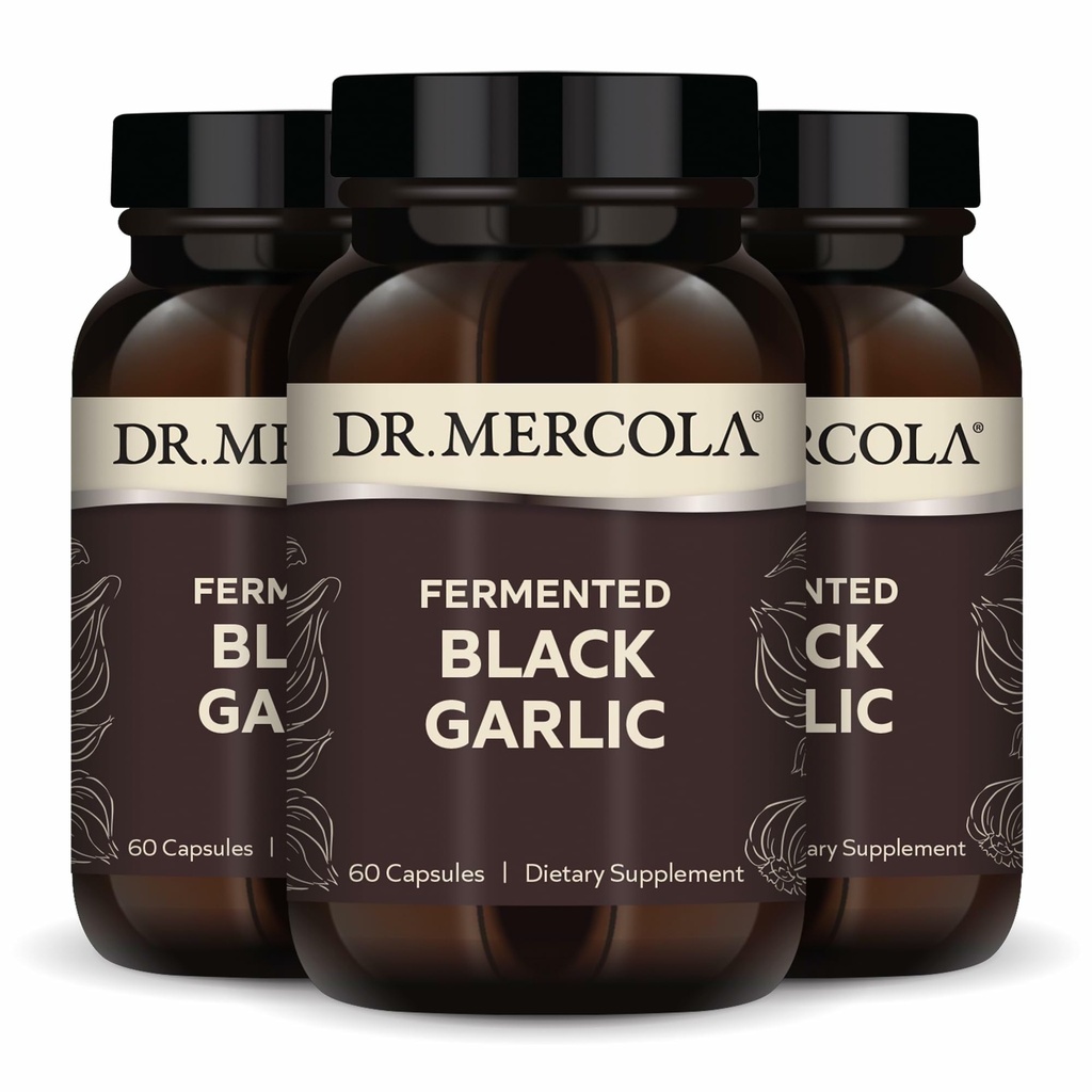 Dr. Mercola Fermented Black Česen, 90 Serving (180 kapsul), prehranska dopolnila, Podpira Imunsko zdravje, Non-GMO