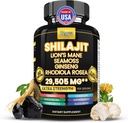 Shilajit in Sea Moss Combo Pure Shilajit za moške in ženske Himalajski Shilajit Kapsule Dodatna moč z levi Mane, Rhodiola Rosea, Ashwagandha, Cordyceps, Ginseng Plus Turmeric