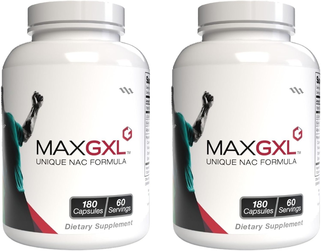 Max GXL, Edinstvena NAC formula, 180 Zelenjavne kapsule, 30 serviranja (paket po 2)
