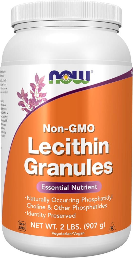 NOW Foods Supplements, Lecitin Granule z naravno prisotnim fosfatidil holinom in drugimi fosfatidi, 2-pound