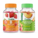 Življenjski B Complex + Kurkumin, Gummies Bundle - odlično degustacijo, Vitamin dopolnilo, Gluten brezplačno, GSO brezplačno, Žvečljiv