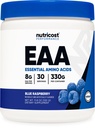 Nutricost EAA Powder 30 Servisi (modra malina) - Essential Aminokisline - Ne-GMO, Gluten brezplačno, vegetarijansko prijazno