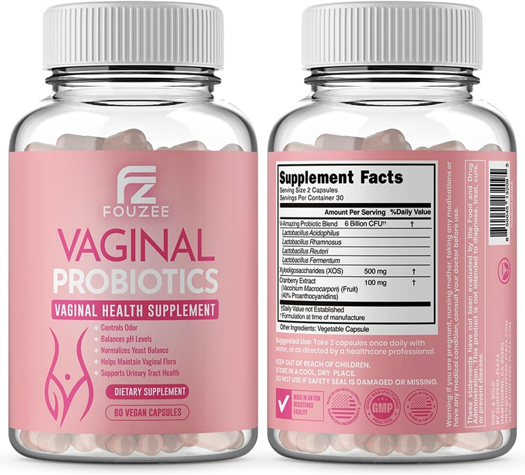 Vaginalni probiotiki za ženske pH ravnovesje – brusnični ekstrakt Prebiotiki in Lactobacillus Mešanica – Ženski vaginalni zdravstveni dodatek za vaginalno odro in vaginalno floro, Yast balance, 60 kapsul