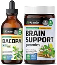 BIO KRAUTER Bacopa Tinktura 4 Fl. Oz. & Podpora možganov 60 Gummies