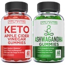 60 Keto Apple Cider Vinegar Gumies Napredno hujšanje + 60 Ashwagandha Gumies - 1500MG Ashwagandha Per Serving