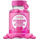 Hormonsko ravnovesje za ženske Gumiji + PMS Relief dodatek - podpira Mood Swings, Clear Skin, zmanjšanih Cramps in napenjanje - Hormonski PMS Gumies PCOS Vitamin z brusnice, Dong Quai (60 Gummies)
