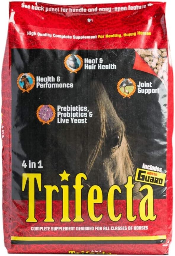 Trifecta 40 lb, 4 Equine Vitamin Minerali v 1 Popolni dodatek