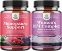 Sveženj popolne zeliščne menope dodatek za ženske - Več koristi Menopause Ease Hormone Balance, in Potent DIM dodatek za ženske z DIM in črno papriko Menopause Podpora in PMS Relief