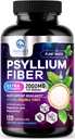 Psyllium Husk Fiber Dodatek 1500mg - Vegan Prebiotik, Topen Fiber za dnevno prebavno zdravje in regularnost podporo, Naravni Psylium Powder Caps, Sugar-free, Ne-GMO & Gluten-free - 120 kapsul