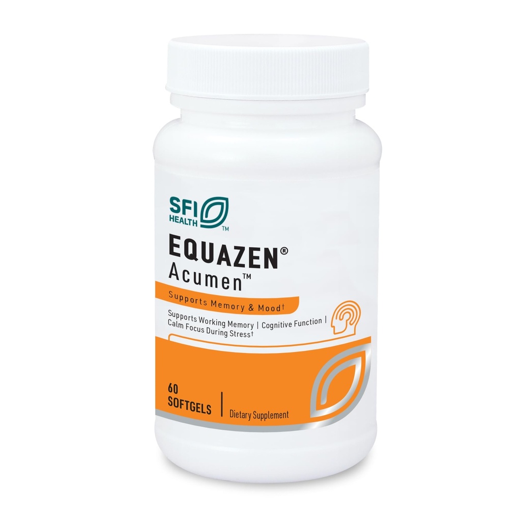 Klaire Labs SFI Health Acumen - Cognitive Support Supplement with Bacopa Monnieri Extract - Podpora za spomin - Gluten-free & Hypoallergene Bacopa Kapsule za odrasle in otroke 7+ (60 kapsul)