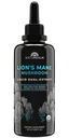 Naturealm Lion’s Mane Gobe Liquid Tinkture dodatek – Fokus, Spomin in zdravje možganov, Vegan, Non-GMO – Organic Fruiting telesa, 1 mesec dobave