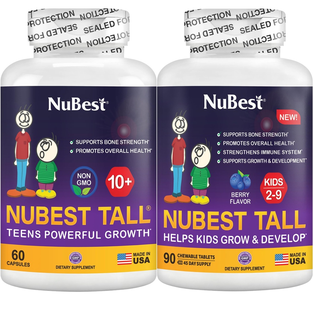 NuBest Bundle Tall 10+ 60 Kapsule Tall Kids 90 Žvečljive tablete 