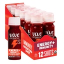 Živi organska energija Shot + Imunska podpora, Imunska obramba z Ashwagandha, Zeleni čaj & kofein, Gluten Free, Vegan, Energija in Fokus, 2 Fl Oz (Pack of 12)