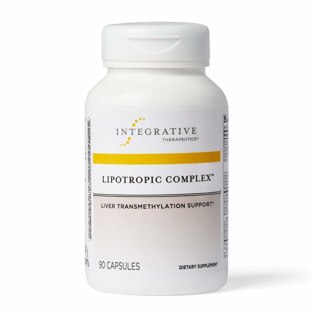 Integrativni terapevtski Lipotropni kompleks - Jetrni podporni dodatek za odrasle* - Vključuje mlečno omako in vitamin B6 in B12 - Gluten-free & Dairy-free - 90 Count (45 Servings)