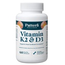 Vzorec Wellness Vitamin K2 & D3 dodatek s kalcij – zdravje kosti, cirkulatorna Wellness & Imunska podpora - Non-GMO - 60 kapsul