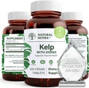 Naravni Nutra Kelp Jodine ščitnica dopolnilo, Krepi imunski sistem, in Regulira Presnova, Vegansko morje Kelp, Non GSO, Atlantski izvor morske trave Extract, 225 mcg, 100 tablet
